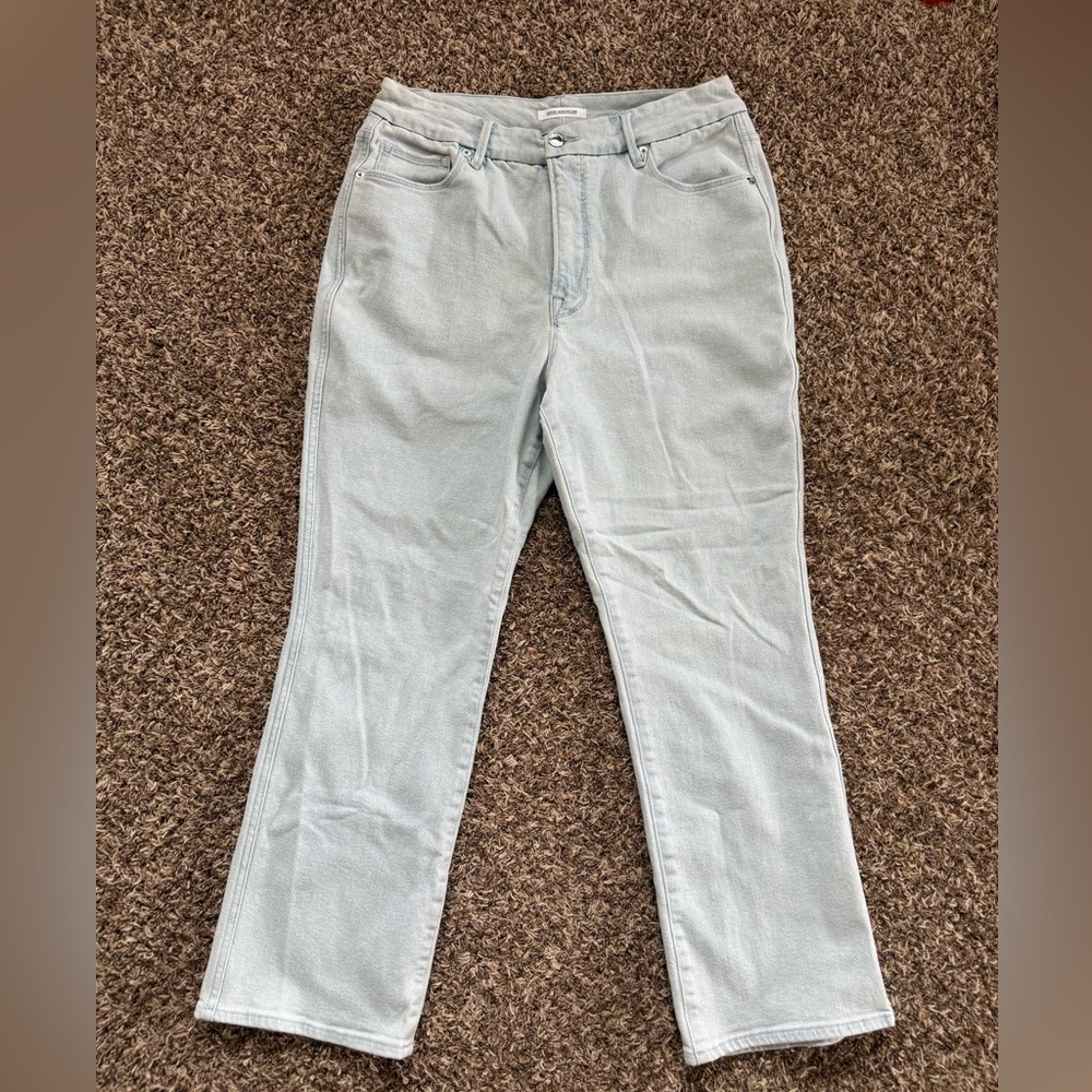 Good American Women’s Good Curve Light Wash Denim Jeans Size 15